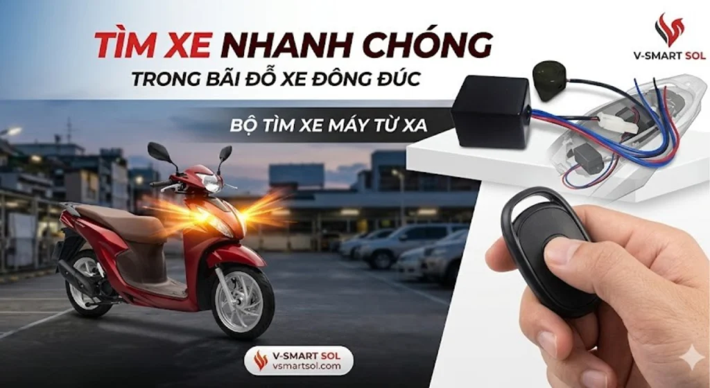 tìm xe trong bãi gửi xe