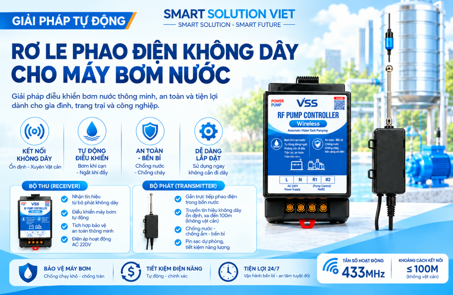 Rơle Phao Điện Không Dây VSS