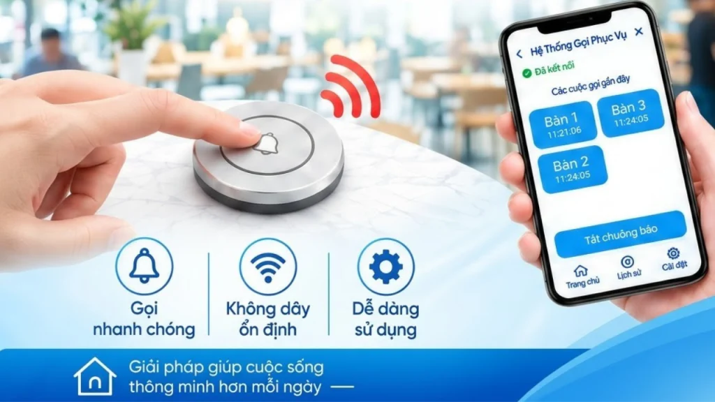 hệ thống chuông gọi phục vụ