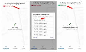kết nối ứng dụng chuông gọi phục vụ